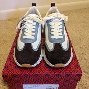 Tory Burch Good Luck Trainer Plum Sneaker